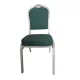 Scaun de evenimente, conferință cadru argintiu stofă culoarea verde