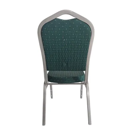 Scaun de evenimente, conferință cadru argintiu-silver stofă pe culoarea verde cu picouri