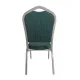 Scaun de evenimente, conferință cadru argintiu stofă culoarea verde
