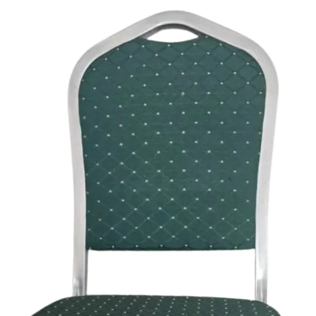 Scaun de evenimente, conferință cadru argintiu stofă culoarea verde