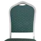 Scaun de evenimente, conferință cadru argintiu stofă culoarea verde