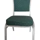 Scaun de evenimente, conferință cadru argintiu stofă culoarea verde