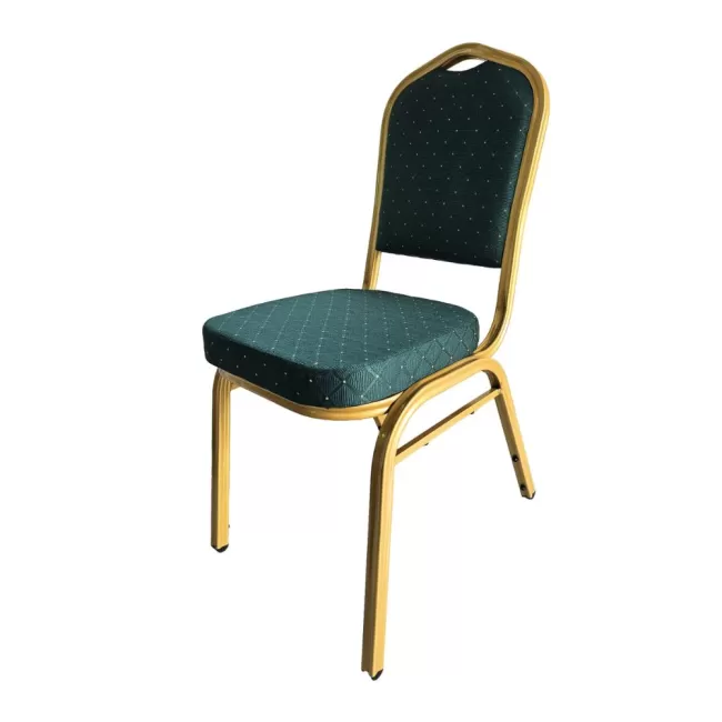 Scaun de evenimente cadru auriu stofă culoare bej