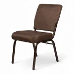 Scaun pentru biserici și conferințe, tapițerie maro, model V2