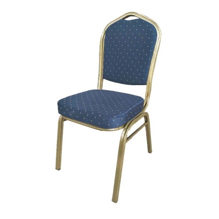 Scaun de evenimente stofă albastră, cadru auriu Scaun de evenimente stofă albastră, cadru auriu