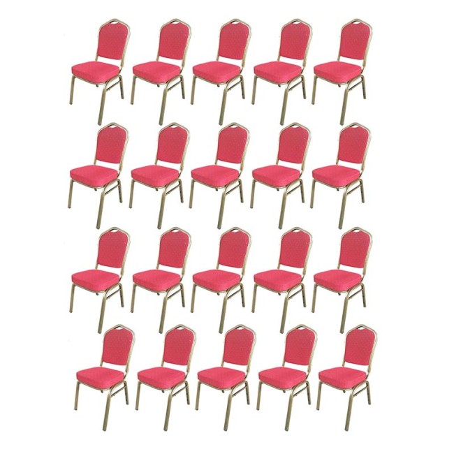 Set scaune de evenimente stivuibile 20 bucati-rosu Set scaune de evenimente stivuibile 20 bucati-rosu