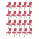 Set scaune de evenimente stivuibile 20 bucati-rosu