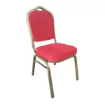 Scaun de evenimente stofă roșie cadru auriu