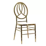 Scaun lux tapițat, diverse culori, cadru crom auriu