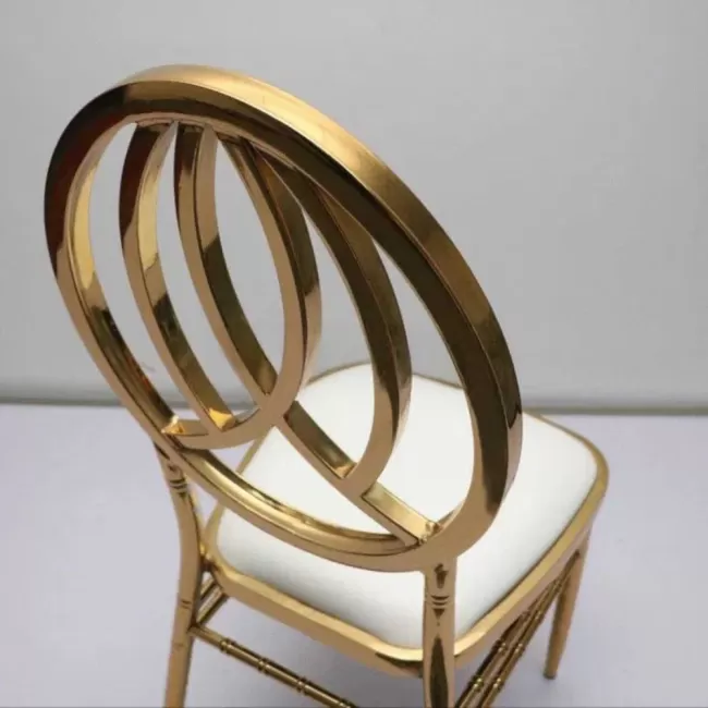 Scaun lux tapițat, diverse culori, cadru crom auriu