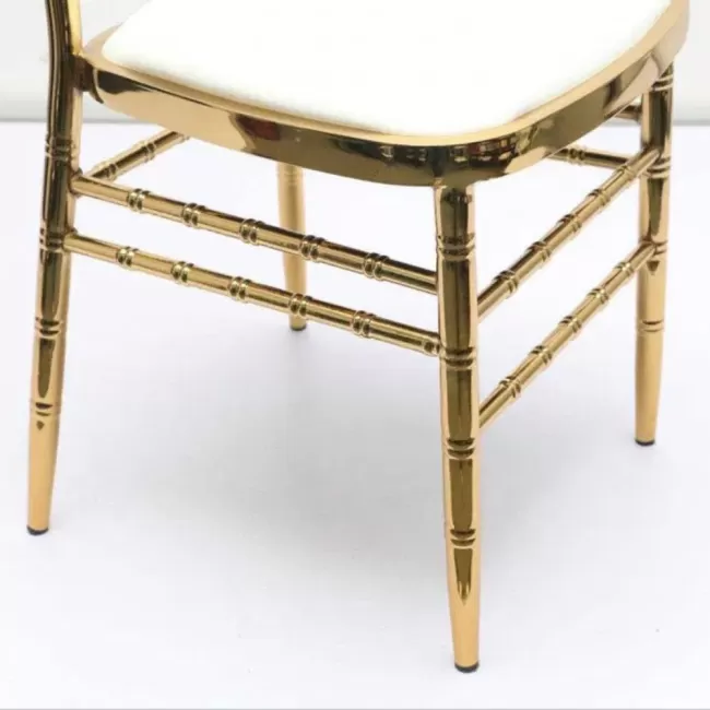 Scaun lux tapițat, diverse culori, cadru crom auriu