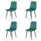 Set 4 scaune de bucătărie din catifea BUC 208 Verde