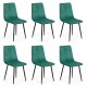 Set 6 scaune de bucătărie din catifea BUC 208 Verde Set 6 scaune de bucătărie din catifea BUC 208 Verde