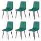Set 6 scaune de bucătărie din catifea BUC 208 Verde Set 6 scaune de bucătărie din catifea BUC 208 Verde