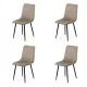 Set 4 scaune de bucătărie din catifea BUC 209 Bej