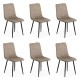 Set 6 scaune de bucătărie din catifea BUC 209 Bej