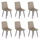 Set 6 scaune de bucătărie din catifea BUC 209 Bej