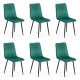 Set 6 scaune de bucătărie din catifea BUC 209 Verde