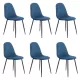 Set 6 scaune de bucătărie din catifea BUC 237X Bluemarin