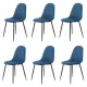 Set 6 scaune de bucătărie din catifea BUC 237X Bluemarin