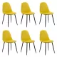 Set 6 scaune de bucătărie din catifea BUC 237X Galben