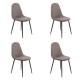 Set 4 scaune de bucătărie din catifea BUC 237X Gri