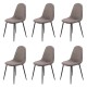 Set 6 scaune de bucătărie din catifea BUC 237X Gri