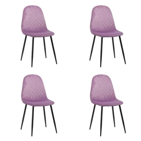 Set 4 scaune de bucătărie din catifea BUC 237X Mov