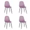 Set 4 scaune de bucătărie din catifea BUC 237X Mov