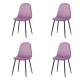 Set 4 scaune de bucătărie din catifea BUC 237X Maro