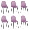 Set 6 scaune de bucătărie din catifea BUC 237X Mov