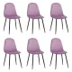 Set 6 scaune de bucătărie din catifea BUC 237X Mov