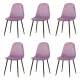 Set 6 scaune de bucătărie din catifea BUC 237X Mov