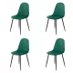 Set 4 scaune de bucătărie din catifea BUC 237X Verde