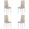Set 4 scaune bucătărie-bej
