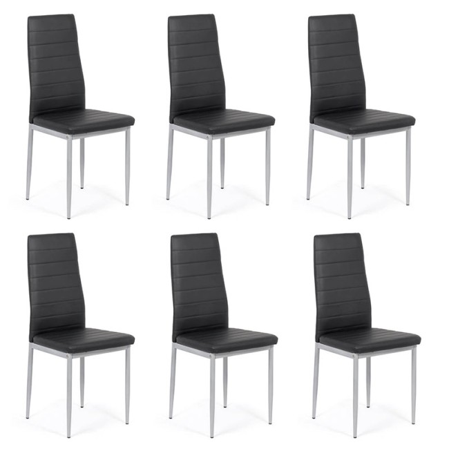 Set 6 scaune bucătărie-negru