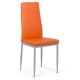 Set 6 scaune de bucatarie din piele ecologică portocalie