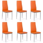 Set 6 scaune bucătărie pe portocaliu