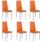 Set 6 scaune bucătărie pe portocaliu