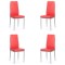 Set 4 scaune bucătărie-roșu