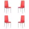 Set 4 scaune bucătărie-roșu