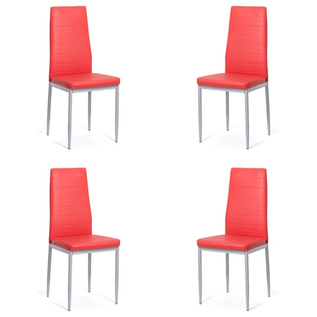 Set 4 scaune bucătărie-roșu BUC263