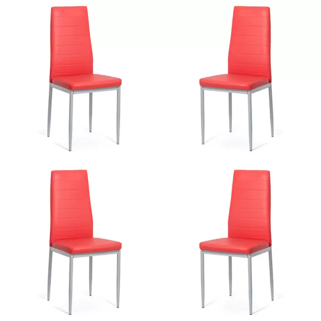 Set 4 scaune bucătărie-roșu BUC263