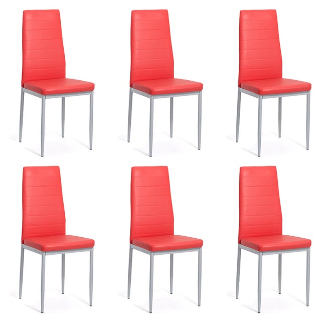Set 6 scaune bucatarie-rosu