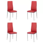 Set 4 scaune bucătărie-vișiniu