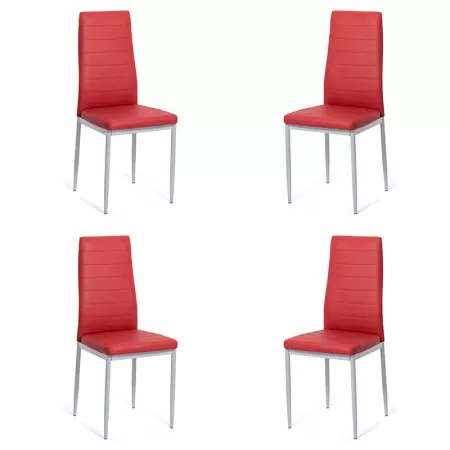 Set 4 scaune bucătărie-vișiniu