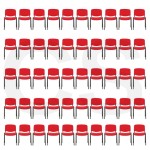 50 scaune conferință cu tapițerie din stofă roșie 50 scaune conferință cu tapițerie din stofă roșie