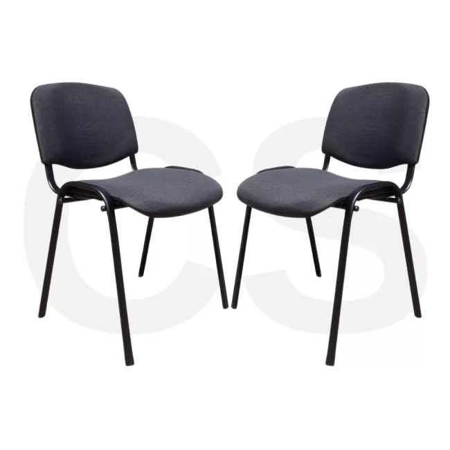 Scaune conferință Taurus TN cu tapițerie din stofă gri închis