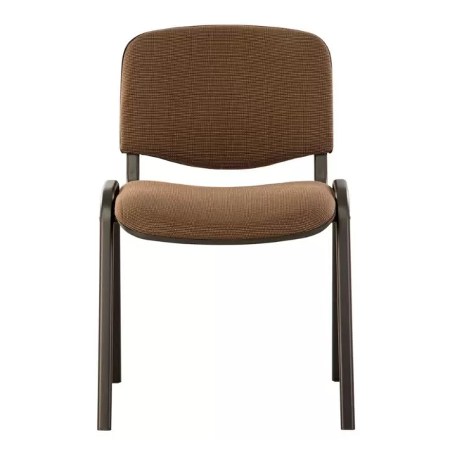 Scaune conferință Taurus cu tapițerie din stofă maro închis