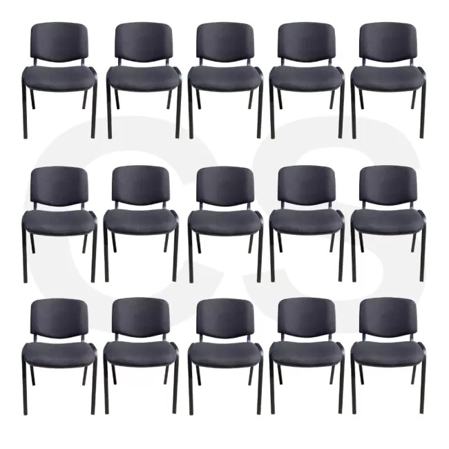 Scaune conferință Taurus TN cu tapițerie din stofă neagră